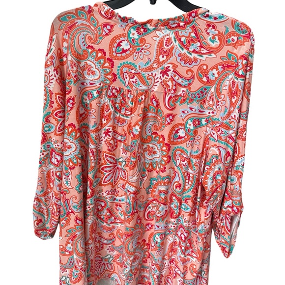 Belk Women’s blouse size 2X NWT Paisley - Picture 4 of 6
